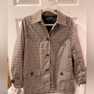 Jones New York Windbreaker 🖤Classic Tan and Black check print